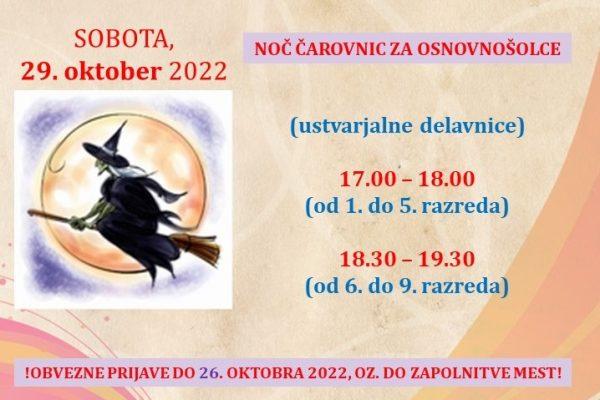 Ustvarjalne delavnice za noč čarovnic