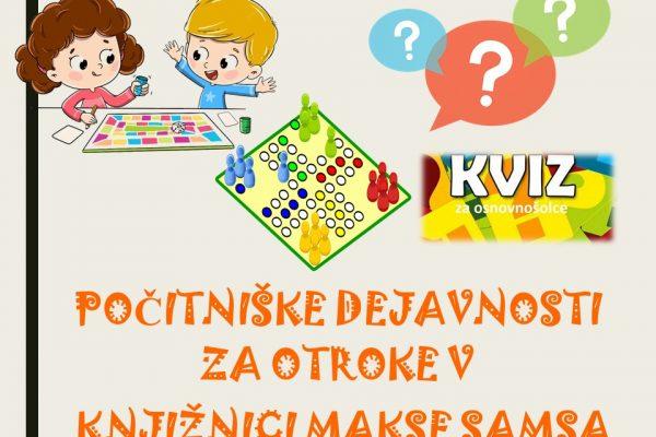 Jesenske počitnice – dejavnosti za otroke