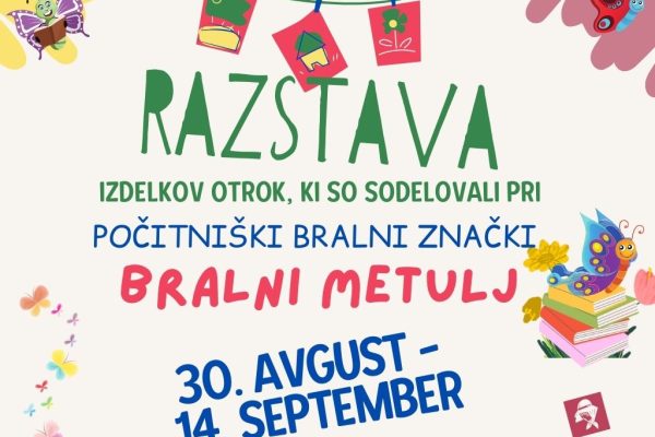 Likovna razstava Bralni metulj