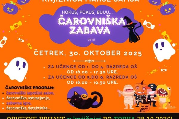 ČAROVNIŠKA ZABAVA V KNJIŽNICI